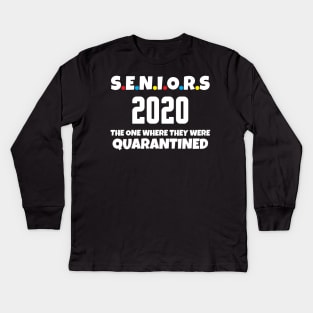 Seniors 2020 Quarantined funny Kids Long Sleeve T-Shirt